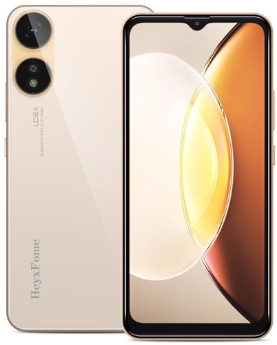 HeyxFome Mobile Phones, 2GB+16GB/SD 256GB Octa Core, Android 10 Phone, 6.56 HD+ Display Smartphone, 16MP Main Camera, 4G Dual SIM Free Unlocked Smart Phone, Face Unlocked, GPS (Gold)