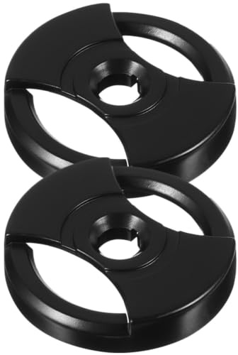 Toyvian Adaptador de Discos de Vinilo Accesorio para Tocadiscos Redondo de Plástico Negro, 2 Piezas, Alta Dureza y Resistencia Adecuado para Uso en Casa