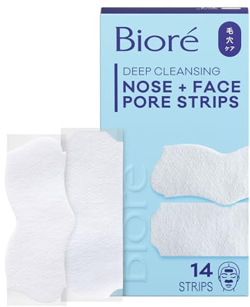 Biore Blackhead Remover Pore Strips, Deep Cleansing, Nose & Face, 14 ct