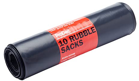 ProDec Rollo de 10 sacos de escombros de alta resistencia para residuos comerciales y domésticos