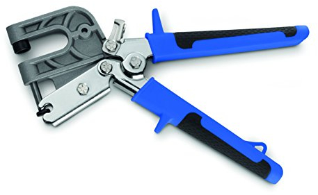 AUSONIA - 53334 LOCHZANGE LOCHSTANZE 25 CM AUS STAHL MIT GUMMIBESCHICHTETEN GRIFFEN 31,5 CM, MIT MAXIMAL EINSTELLBARER DICKE VON 0,8 MM, MIT EINER HAND ZU BEDIENEN