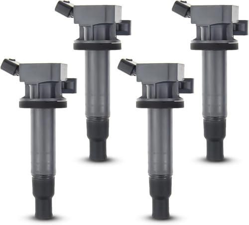 Frankberg 4x Zündspule Zündmodul Kompatibel mit C1 1.0L 2005-2014 C1 II Cuore Sirion 107 108 Justy IV A.u.r.i.s Avensis Aygo Celica Corolla MR2 III Yaris Benzin Replace# 90919-02239