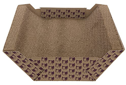 SmartyKat Super Scratcher Chaise Corrugate Cat Scratcher and Lounge, Cradling Chaise Shape for Scratching & Comfort