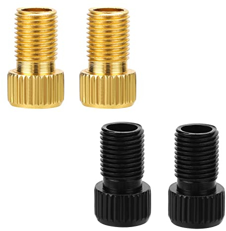 Qkurt 4pcs Presta a Schrader Adaptador de válvula de Bicicleta, aleación de Aluminio Adaptador convertidor de válvula de Bicicleta