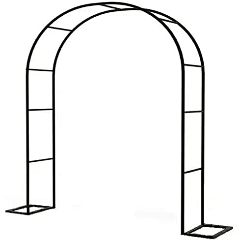 Daoyuan Arco De Jardín De Metal,Arcos para Rosas para Plantas Trepadoras,Pabellón De Jardín Duradero,Enrejado De Pérgolas Resistente A La Intemperie Y De Pie,con Base,Fácil De Montar