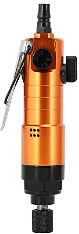 1/4 inch Pneumatic Mini Straight Grinder 12000rpm Air Die Grinder Straight Shank Pneumatic Screwdriver Industrial Reversible Air Screw Driver(Gold)