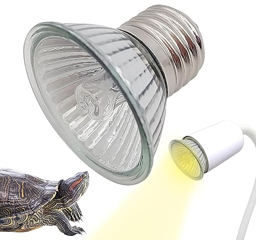 pologmase Lampada per suola, per rettili, luce di riscaldamento, luce di calore UVB, luce calda con interruttore regolabile e tubo girevole a 360° per la schiena delle tartarughe