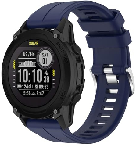 Tyogeephy remmar för Garmin Descent G1 solletel/Descent G1 solar/Descent G1 rem, justerbart mjukt silikon sportband ersättningsband för kvinnor män, 22mm
