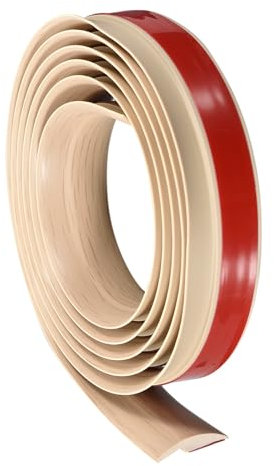 QUARKZMAN Striscia di Transizione Pavimento 3.3piedi Autoadesiva per Tappeti, Profilo di Finitura per Transizione Pavimento in Pvc da 1 Metro per Altezza Inferiore a 3mm, Legno