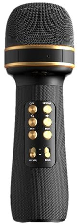 zwxqe Micrófono de canto | Micrófonos para cantar | Micrófonos inalámbricos de karaoke, micrófono profesional para cantar, micrófonos de mano para familiares y amigos rosa, rojo, azul y negro