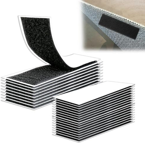 teasteam 24PCS Rug Gripper for Carpeted Floor Carpet Stickers for Rugs Stop Rugs Moving on Carpet for All Kinds of Rugs, Suitable Carpet Grippers for Marble, Wooden Floors & More(3 * 10cm)