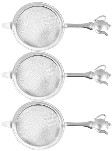 DIYEAH 3pezzi Setaccio in Acciaio Inox Maglie Fini Con Manico Filtro Per Caffè Riutilizzabile Colino Per Tè in Cucina Setaccio Per Matcha Spezie Zucchero Velo Lavabile in Lavastoviglie