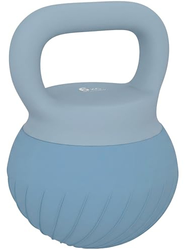 SPORTNOW Pesa Rusa 6 kg Soft Kettlebell Mango Antideslizante Azul Claro