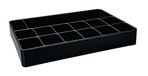 LOGS Estantería Insert 14gang LOGS134 H48xB338xT238mm Ku negro Inserción vacía