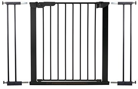 BabyDan Premier Druckmontiertes Tür-,Treppenschutzgitter,Babygitter, Schwarz, 73,5–106,3 cm