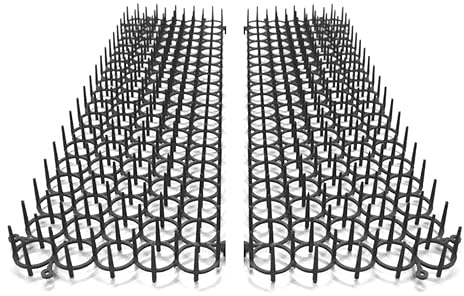 Lot de 4 Grilles Anti-nuisibles - Pic Anti Pigeons, Oiseaux, Chats - Repulsif Naturel et Ecologique pour Jardinières et Potagers - Protection Immédiate - Découpable et Modulable - 49 X 14 CM