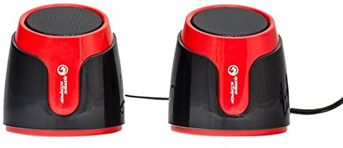 Itek ITSPG101 6W Noir Rouge-Haut-parleurs PC (Filaire USB/3,5 mm Noir Rouge 1 Voie)