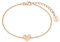 s.Oliver SO PURE Armband für Damen mit Herz Anhänger, 925 Sterling Silber, Rosé vergoldet, Länge: 16-19 cm