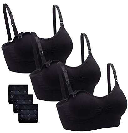 Cimary Sostén De Lactancia Sin Costuras Set,Sujetador de Maternidad Sujetador de Lactancia Maternidad,Sujetadores para Premamá 3 and 4 Pack