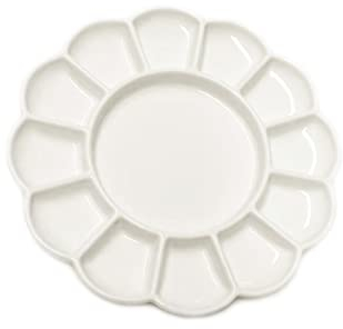 20,3 cm große Porzellan-Aquarell-Palette, Mischtablett, Aquarell, Gouache, Acryl, Ölgemälde, 13 Teile