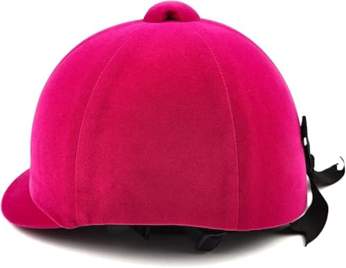 TentHome Sombrero de equitación casco ecuestres de terciopelo para niño niño niño niña (55 cm, rosa)