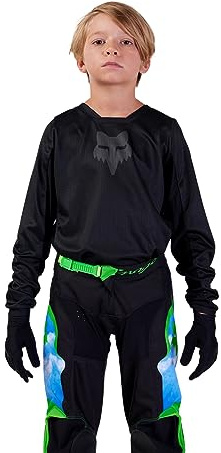 Fox Racing Yth Blackout Jersey Windbreaker Unisex Kinder, Schwarz, M