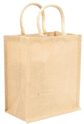 Bountiful Harvest 6 Bottle Jute Carrier - Eco-Friendly, Versatile, and Stylish (1, Plain Wine Carrier)