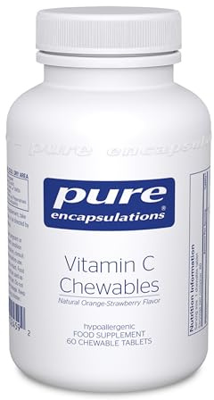 Pure Encapsulations Vitamin C Chewables - Immune System Support - High Strength Vitamin C - 60 Tablets