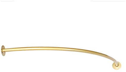 Barra for cortina de ducha, barra for cortina de baño, barra for cortina de ducha en forma de U, barra de cortina divisoria de esquina flexible for baño, bañera, guardarropa, vestidor (color: negro, t