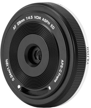 VILTROX AF 28mm F4.5 XF Full Frame Lens for X-Mount, AF 28/4.5 Ultra-Thin Pancake Lens for X, Autofocus Ultra-Compact Wide-Angle Lens for Mirrorless Cameras