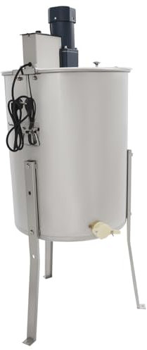 LKHDONG Honigschleuder Elektrisch Tangentialschleuder Edelstahl Extraktor Elektrischer 140W Honigextractor mit Deckel Honig-Extraktor mit Honigauslass Honigauslass Bienenzüchter Zubehör