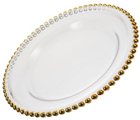 Healeved Plateau De Nourriture Verre Transparent Plateau De Fruits Secs Et Collation Assiette à Apéritif Multifonctionnel Pour Service De Bureau Et