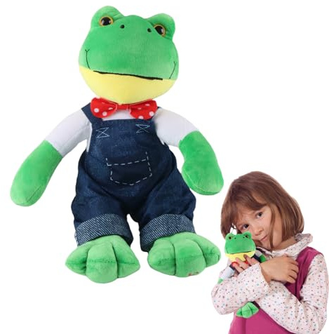 ACTOYS Handdocka groda, kermit handdocka, handdockor för barn, groda plyschdjur, groda leksak, gosedjur, djurhanddockor för barn, handdocka, kermit (cowboy)