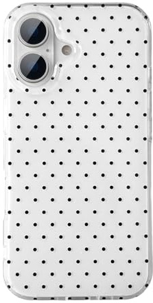 QLTYPRI for iPhone 16 Case Cute Polka Dot Phone Case, White