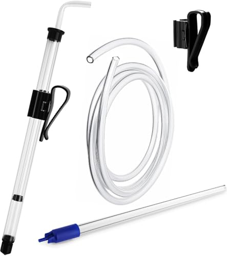 Dbgogo 17.7” Long Auto Siphon-3/8” Racking Cane, Homebrew Wine Siphon Pump with 5.5FT Tubing & Auto Siphon Clamp, Effortless Bottling Fermentation Siphoning Mead Wine Making Kit