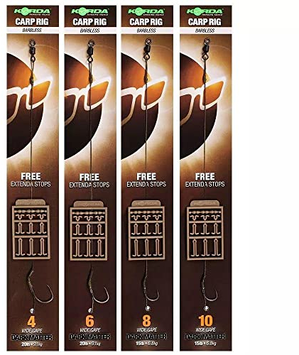 Korda Dark Matter Rig Size 8 Wide Gape Barbed