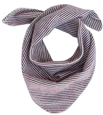 Lilano, Baby Ringel - Pañuelo triangular para bebé (70% lana, 30% seda, 210 g/m²) Color morado/natural. Talla única