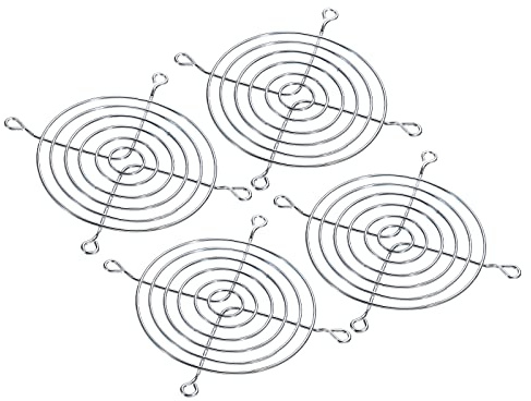 PATIKIL 4 Packung Lüfter Metall Schutzgitter 92mm m Schraube für Schutzabdeckung Silber