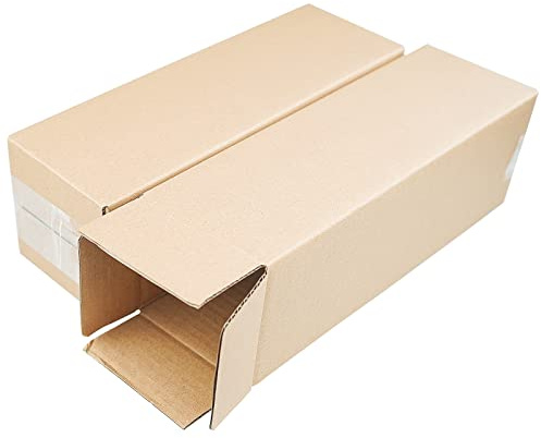 PACK4YA 300×100×100mm Long Corrugated Cardboard Boxes Royal Mail Small Parcel Postal Boxes for Posting Brown Mailing Postage Shipping Box for Small Business, Storing or Gift (10 Pieces)