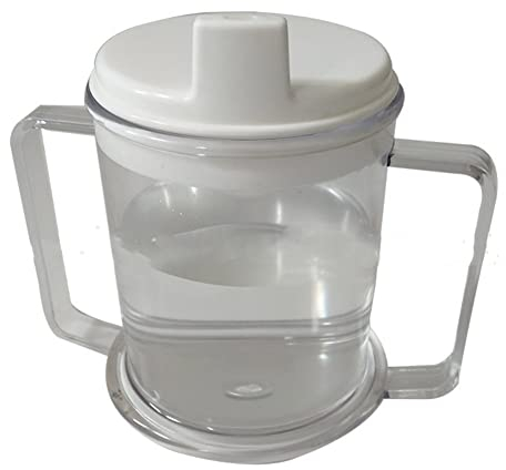 Tasse d'Apprentissage Mug à Double Poignée pour Enfant et Personnes âgées et Patients Cup avec Couvercle Anti-éclaboussures Tasse d'Entraînement Bébé Tasse à bec Souple pour Lait L'eau Jus de Fruits