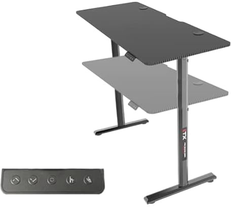 ZStyle Scrivania regolabile in altezza elettrica motorizzata standing desk gaming da gioco laptop pc computer ergonomica carbon look seduto - in piedi postazione carbonio tavolo studio gioco gamer …