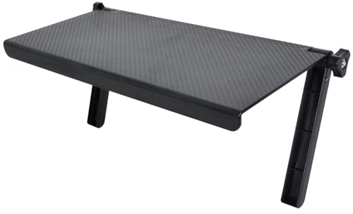 TV Top Shelf Schermo Top Storage Stand, Supporto Monitor Staffa Router Pieghevole, 33x16 cm Vassoio Superiore TV, Regolabile Nero Monitore Supporto per altoparlanti, router, Sound Bar