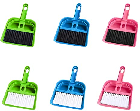 Generic Mini pelle à poussière et balayette, brosse à main portable, petite brosse à main, balai et pelle à poussière pour nettoyer les cuisines, les tables et les cages d'animaux, aléatoire