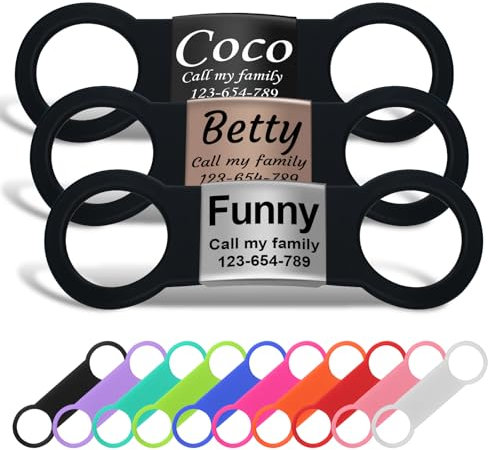 TagME Hundemarke mit Gravur für Hunde, Hundemarke Personalisiert für Extra Große Halsbänder und Hundegeschirr