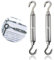 Spannschloss-Drahtspanner Haken und Ösenverstellbares Spannschloss, 2 Stück Spannschlösser M6, Verstellbare Spannschlösser Seilspanner mit Haken, für Edelstahl Seilsystem, Gartendraht, Zaunspa
