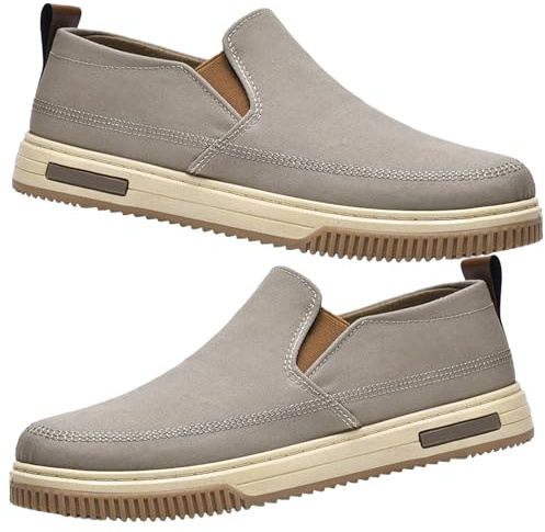 AEHO Chaussure Homme Pied Large Et Sensible Mocassins orthopédiques à Enfiler pour Homme Chaussures de Orthopédique Marche Mode et Sport Travail Tennis Confortable Chic,Marron,43 EU