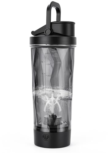 YIIFELL Shaker per Proteine Elettrico USB C Ricaricabile, 700ml Motore Potente Portatile Borraccia Shaker da Palestra, Senza BPA, per Proteine, Latte, Caffè e Sostituti dei Pasti Frullati