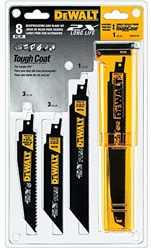 DEWALT - DWA4101 Reciprocating Saw Blade Set, Wood/Metal Cutting, 8-Pack (DWAR8SETCS)