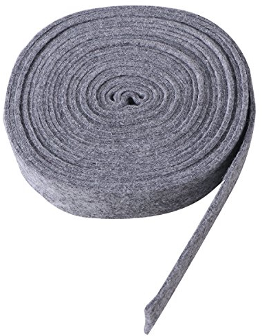 LUOEM Filzband Bastelfilz für DIY Handwerk Patchwork Weihnachten Hochzeit Dekoration Basteln 5 x 500cm (Grau)