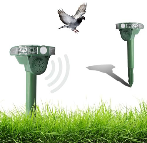 Solskyddad skadedjursbekämpning med blixt 270 ° – 4 lysdioder – ultraljud och blixt